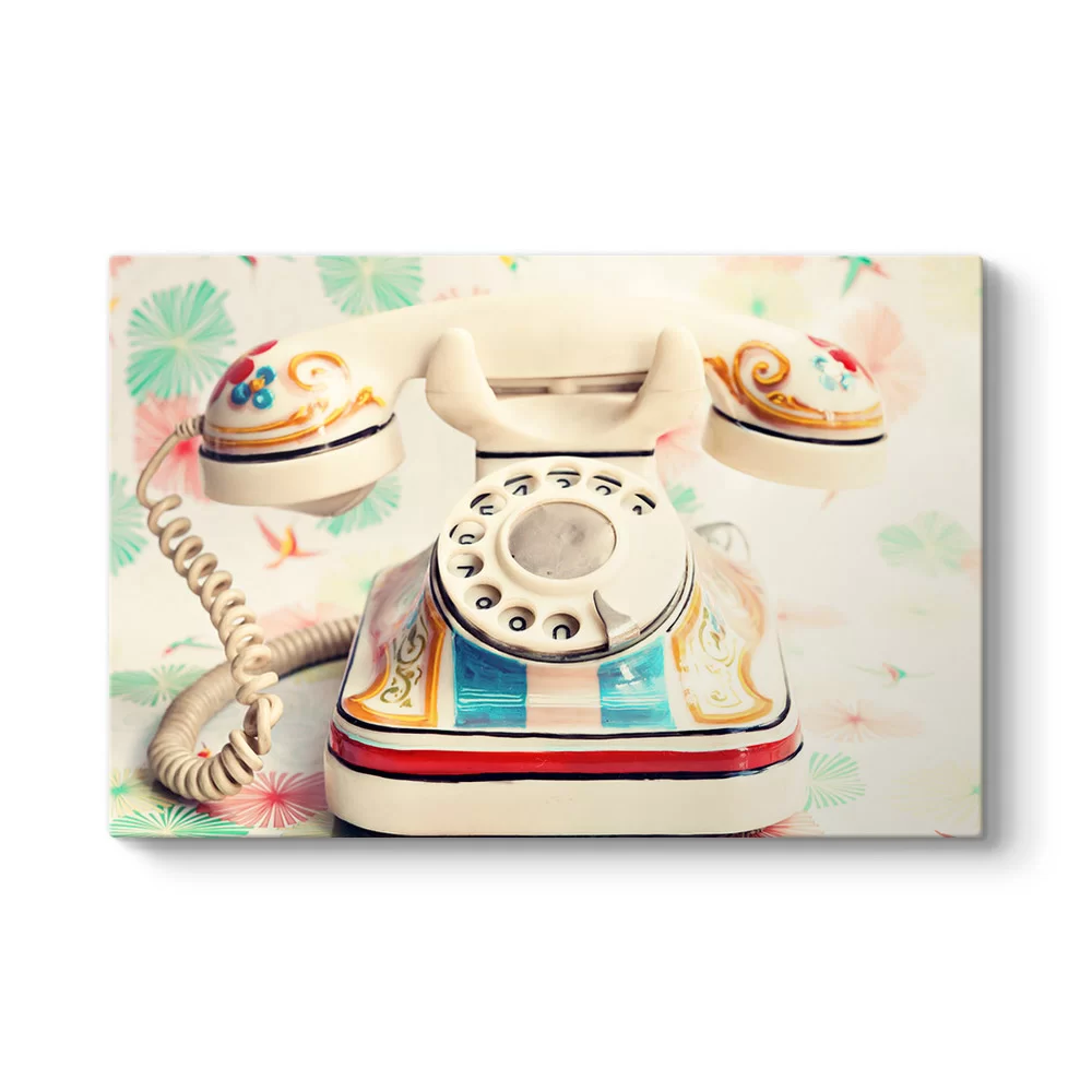Renkli Retro Telefon Tablosu - Model 1